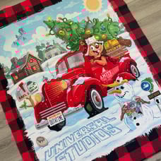 Universal Studios AOP Earl the Squirrel Holiday Blanket Throw Rides (60 x50 )