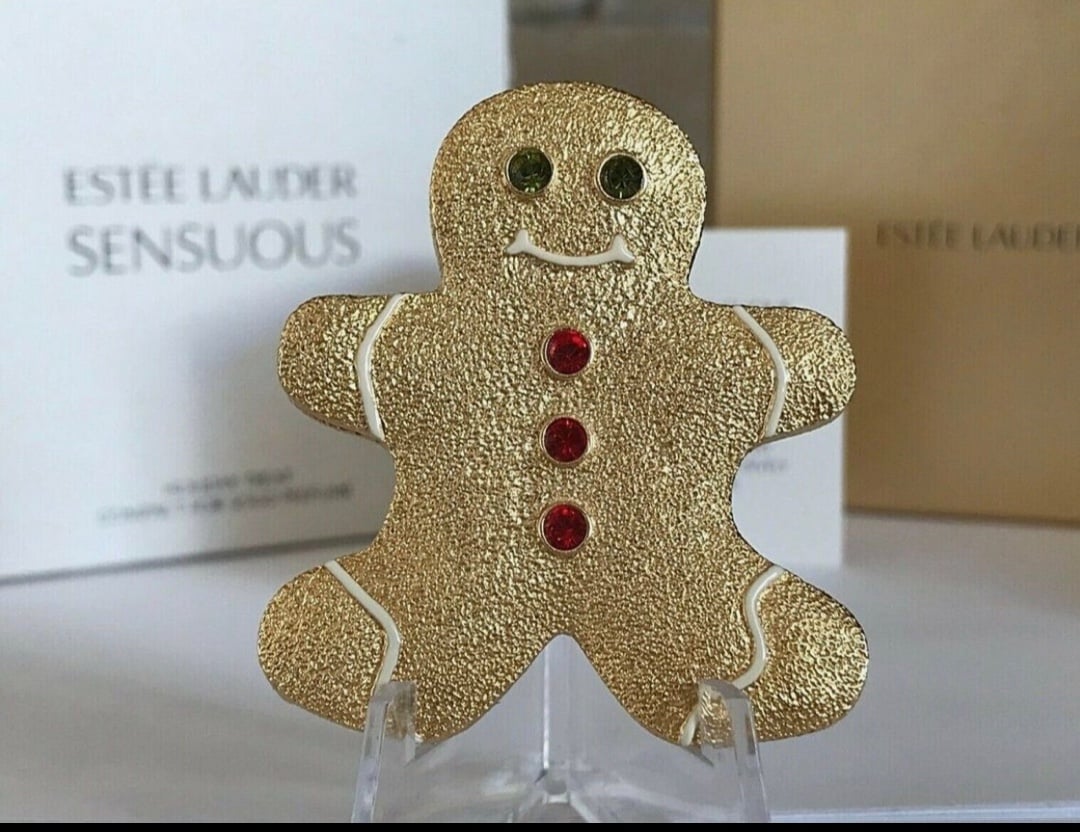 ESTEE LAUDER PARFUM COMPACT 2008 HOLIDAY TREAT MIB PAIN D'ÉPICE SENSUEL HOMME
