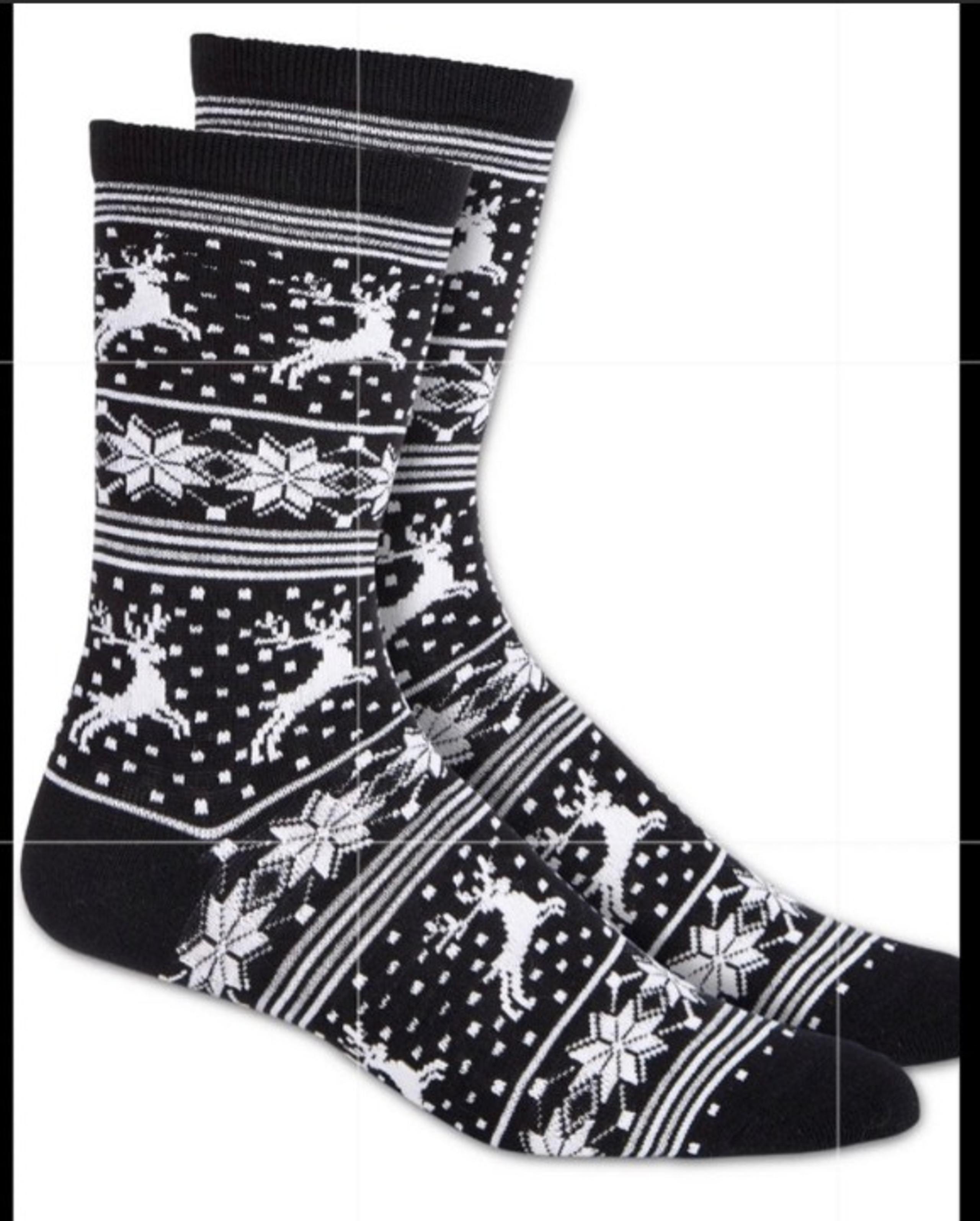 Charter Club Women's Holiday Crew Socks, 9-11