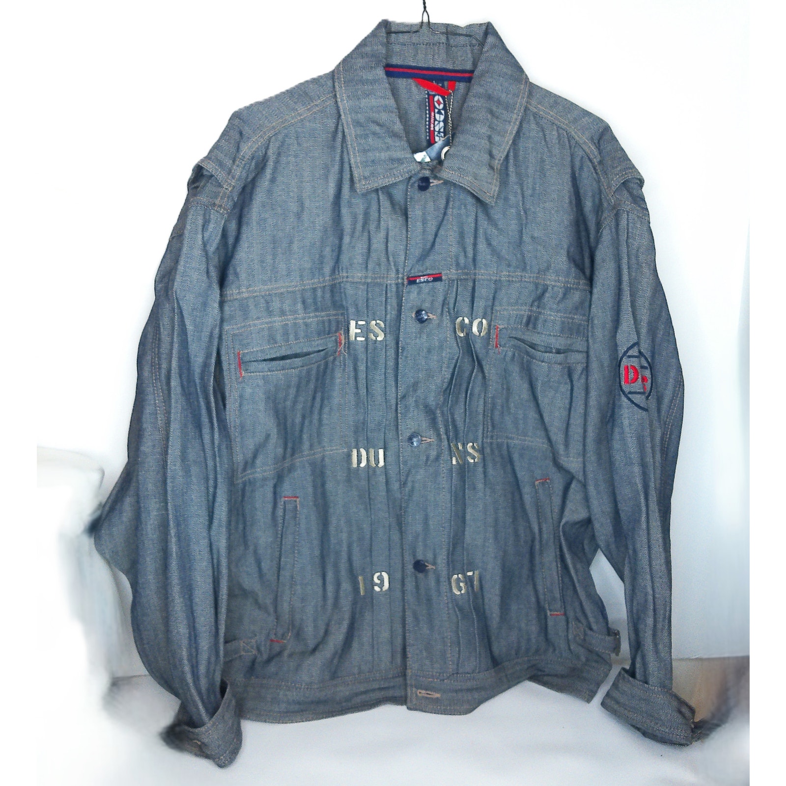Vintage Willie Esco Duns Hip Hop Streetwear Denim Jacket Size Large New
