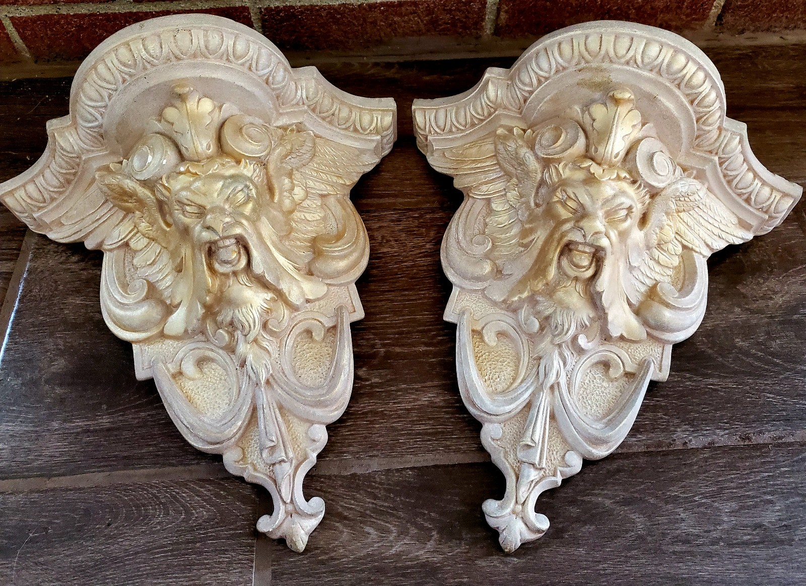 Gargoyle Satyr Wall Shelves Corbel Grotesque Goblin Sculpture NEO-MFG 12