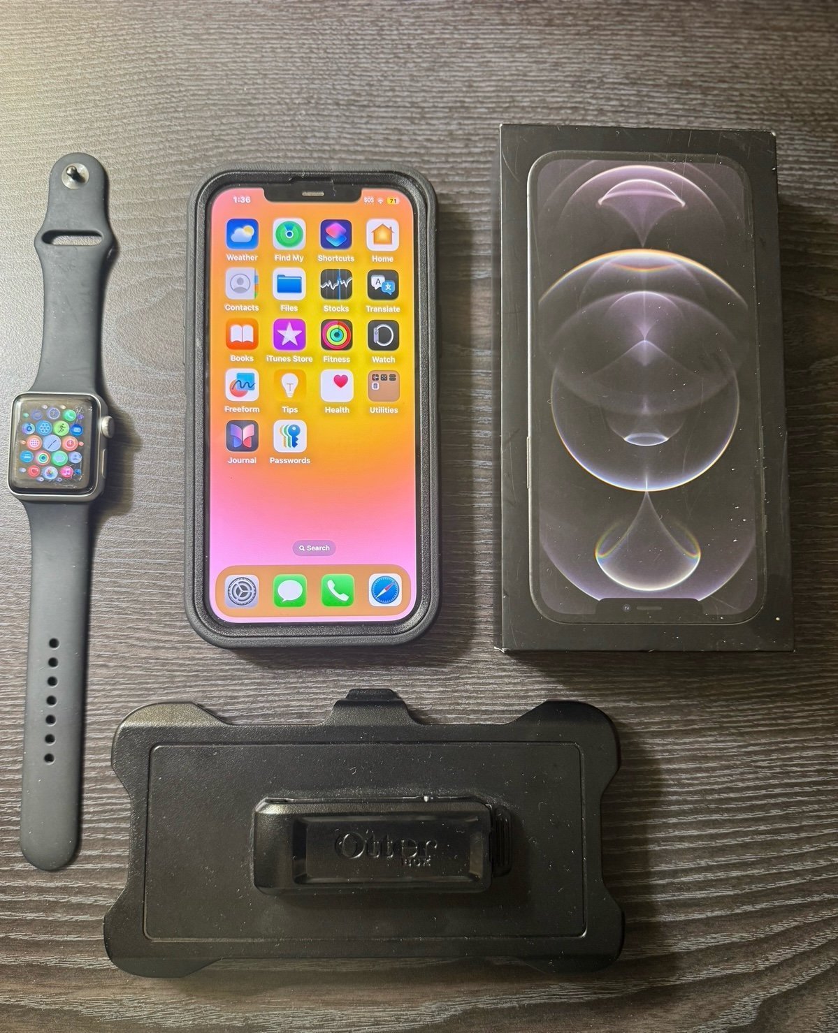 iPhone 12 Max Pro 250GB and 38mm Apple Watch Series 3