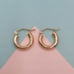 14k Gold mini thick Hoop earrings
