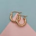 14k Gold mini thick Hoop earrings