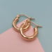 14k Gold mini thick Hoop earrings