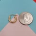 14k Gold mini thick Hoop earrings
