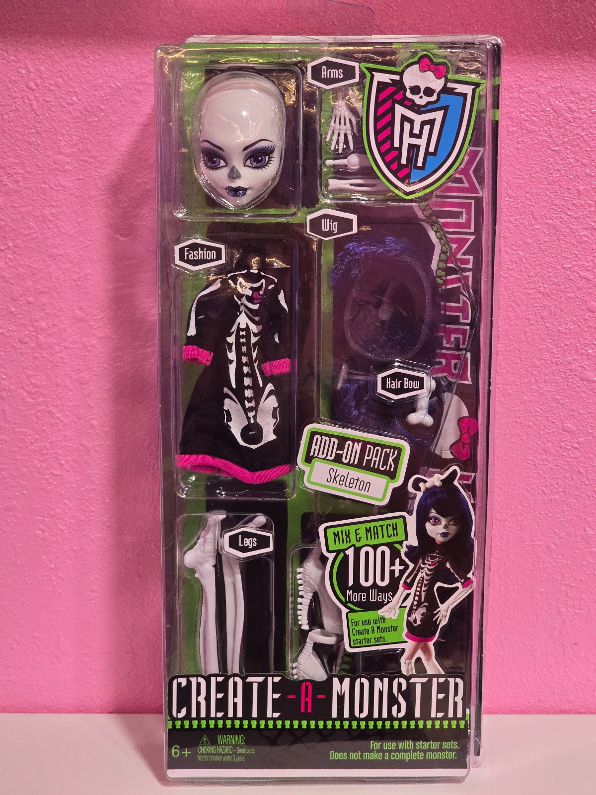 Monster High Create-A-Monster Skeleton Add-On Pack Accessory Parts