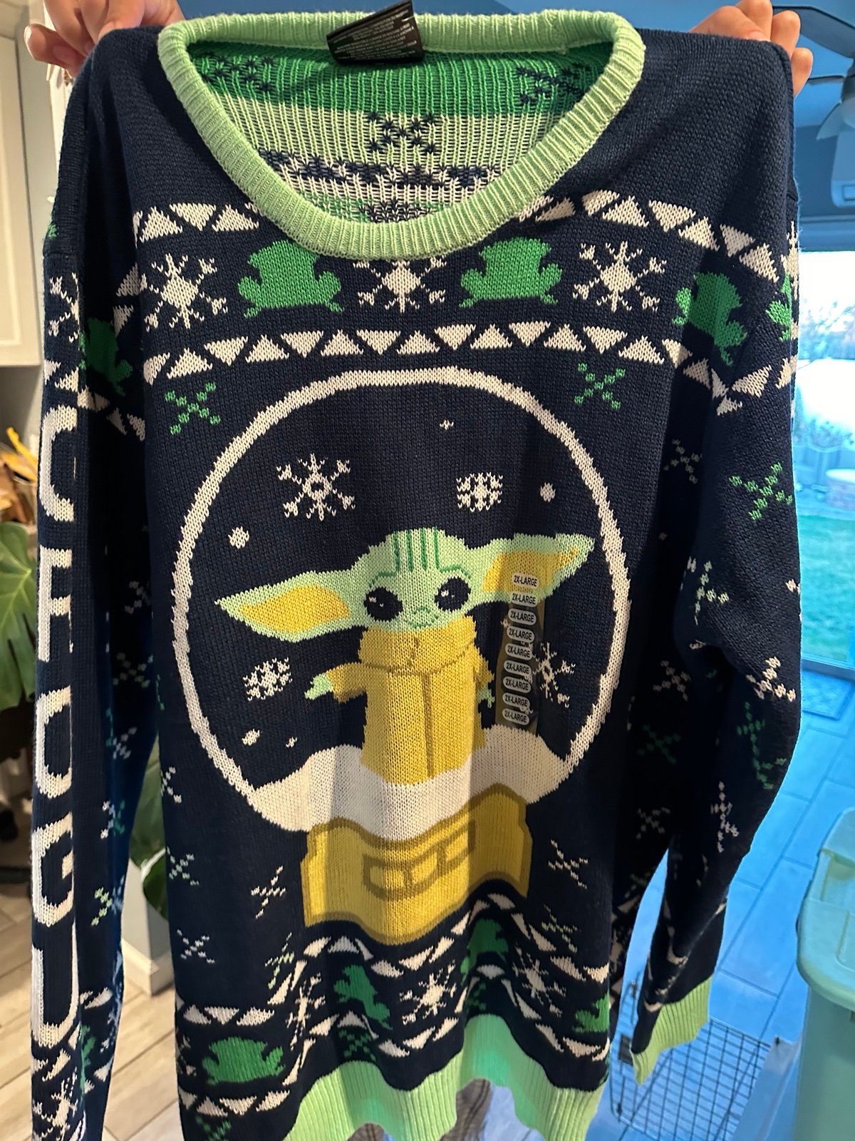Christmas ugly sweater Star Wars grogu xxl