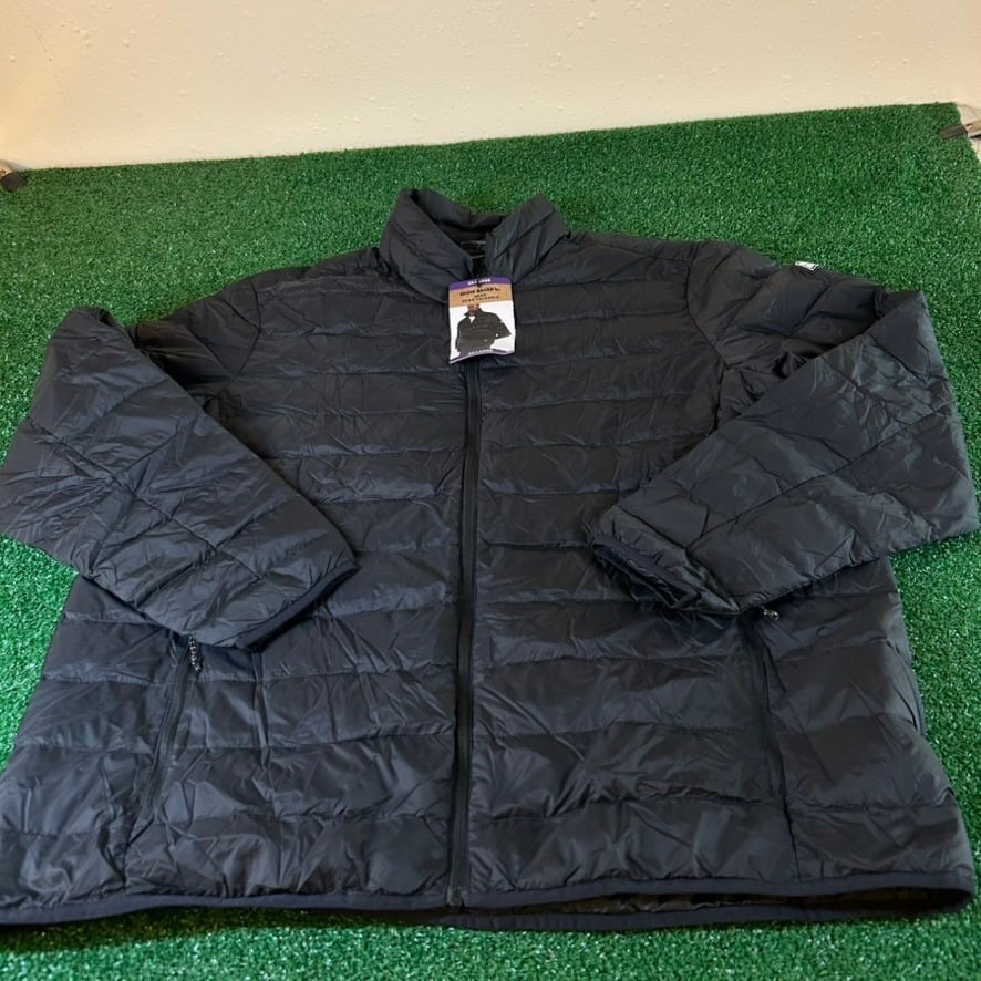 Eddie Bauer Down 650 Packable Puffer Jacket Lightweight Travel Black Mens 2XL