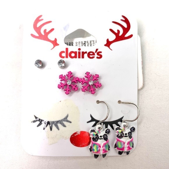 Panda earrings claire's hot sale
