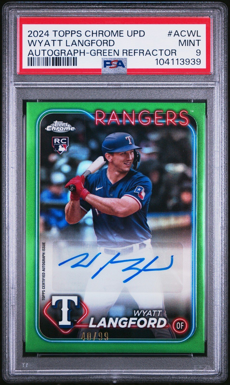 2024 Topps Chrome Update #ACWL Wyatt Langford Autograph
