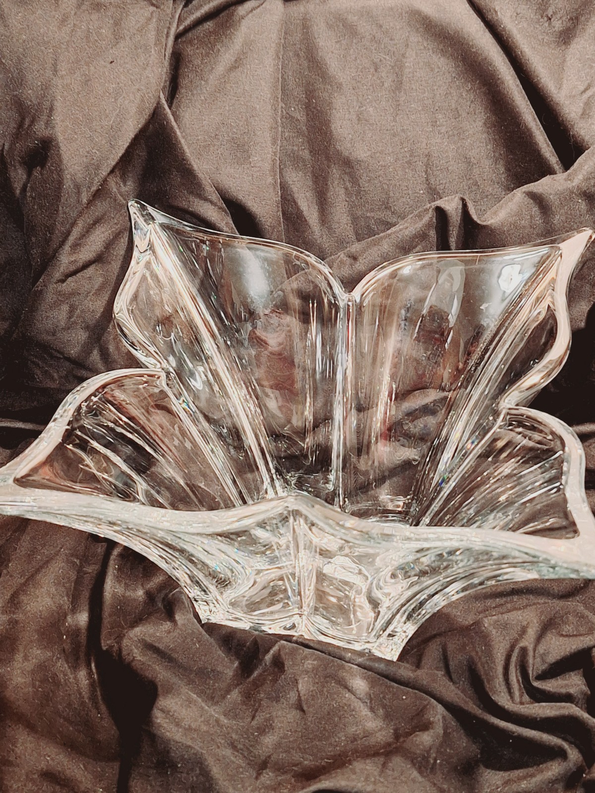 Vintage Mikasa Florale Crystal Bowl