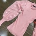 Almost famous pink knitted ballon sleeve aweater