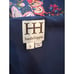 Haute Hippie Free Love Dark Blue Floral print scarf tie halter tank top S