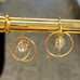 10k Yellow Gold 2 Carat Morganite Orbiting Dangle Saturn Rotating Drop Earrings