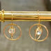 10k Yellow Gold 2 Carat Morganite Orbiting Dangle Saturn Rotating Drop Earrings