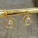 10k Yellow Gold 2 Carat Morganite Orbiting Dangle Saturn Rotating Drop Earrings