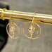10k Yellow Gold 2 Carat Morganite Orbiting Dangle Saturn Rotating Drop Earrings