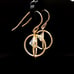 10k Yellow Gold 2 Carat Morganite Orbiting Dangle Saturn Rotating Drop Earrings