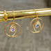 10k Yellow Gold 2 Carat Morganite Orbiting Dangle Saturn Rotating Drop Earrings