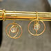 10k Yellow Gold 2 Carat Morganite Orbiting Dangle Saturn Rotating Drop Earrings