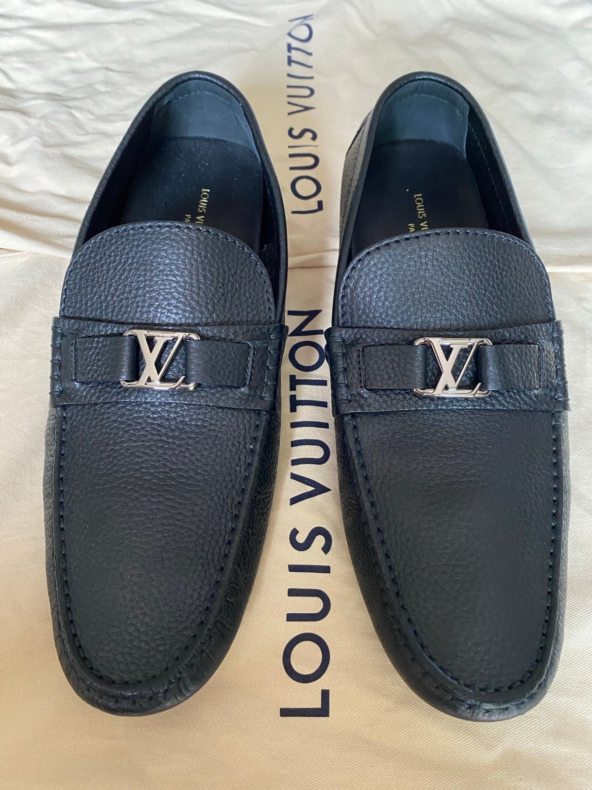 NWOT Louis Vuitton LV Hockenheim Black Men’s Moccasin/Loafer US9 EU42 UK8