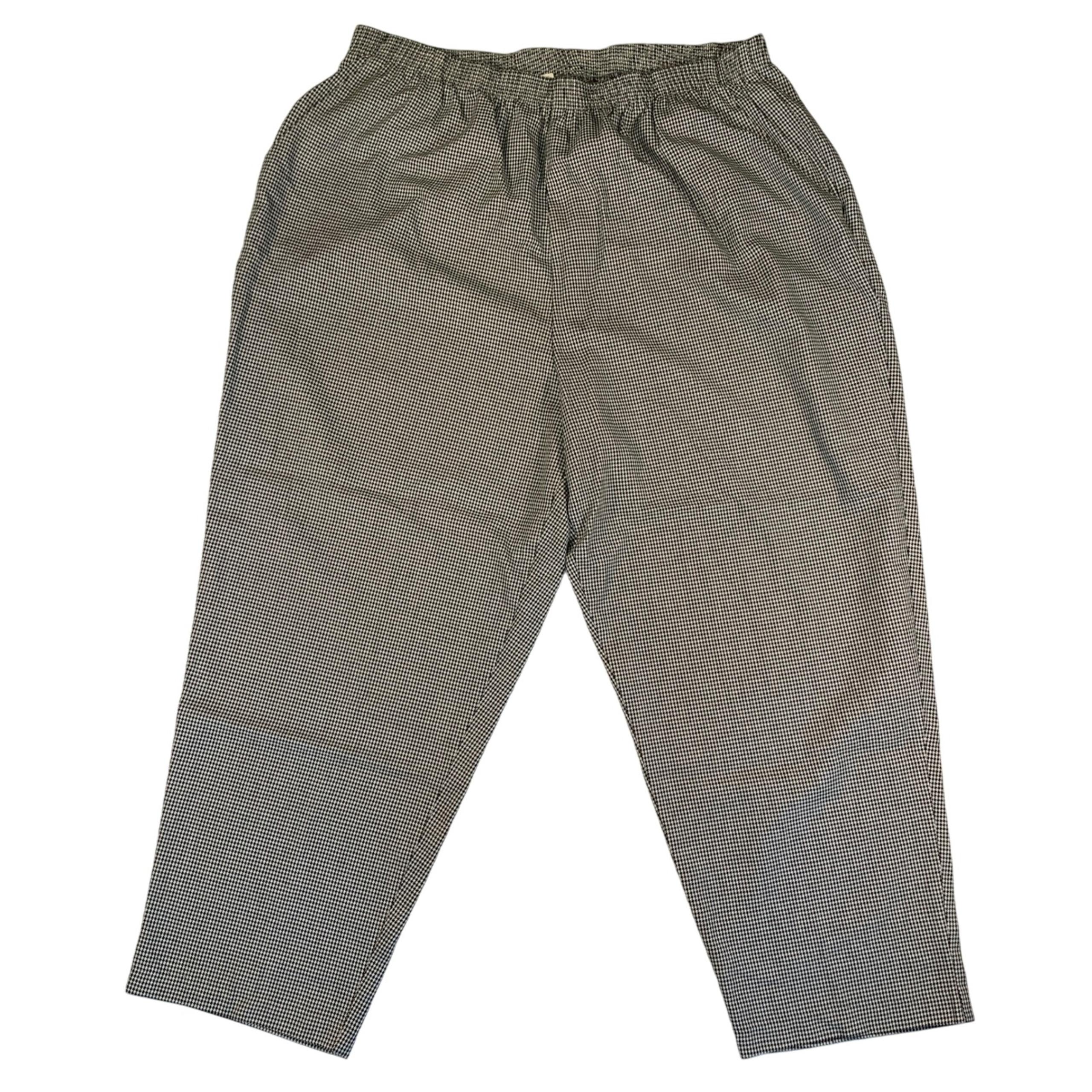 Briggs Women's Houndstooth Pants Elastic Waist Pull On Career Casual Size 24W