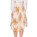 Joie Peach & Gold Floral Print Arvina Silk Skirt - Size 6