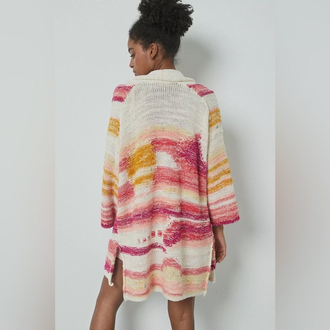 Anthropologie Sweater Bethany Cardigan Daily Practice sunrise sunset bell sleeve
