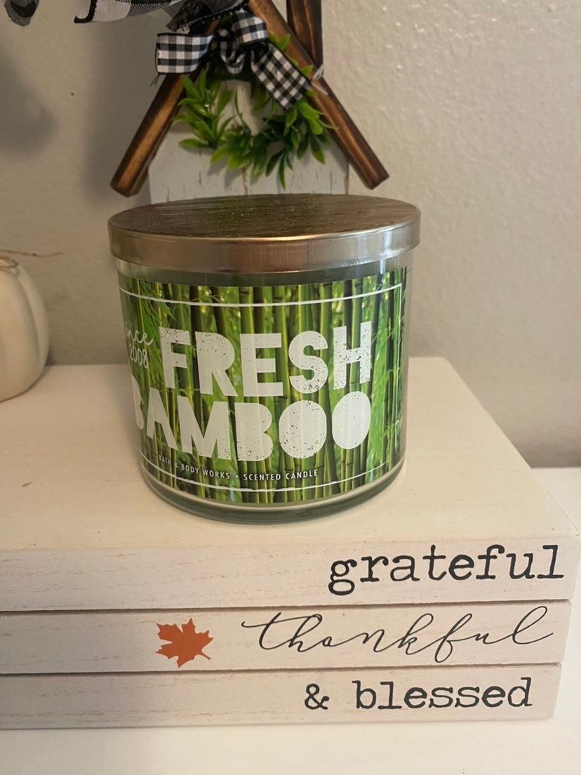 Bath & Body Works 3 wick Fresh Bamboo