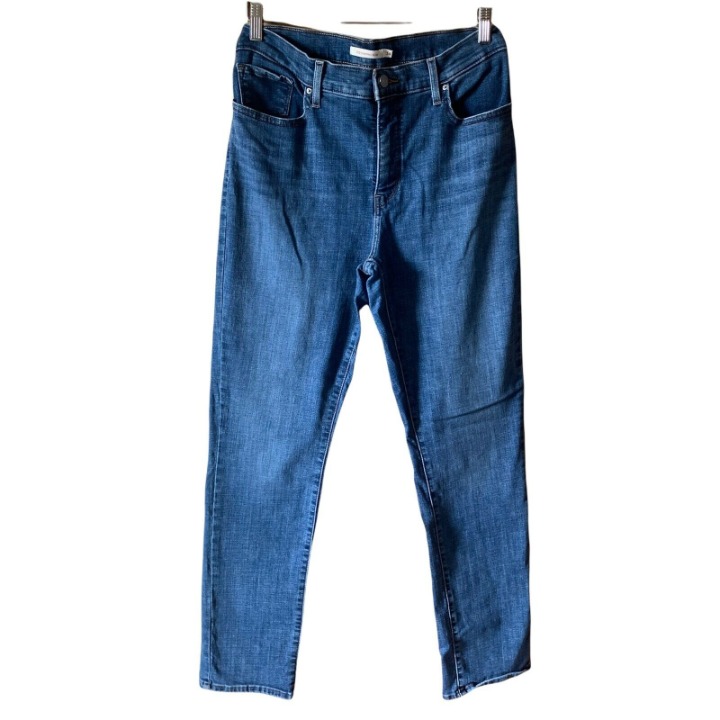 Levis 312 Shaping Slim Leg Mid Rise Jeans Dark Wash Color Sz 34 Women Pre Owned