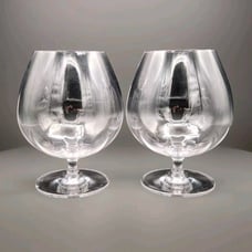 Set Of 2 Marquis By WATERFORD Vintage Brandy Snifter Crystal Glass 32oz ONE CHIP