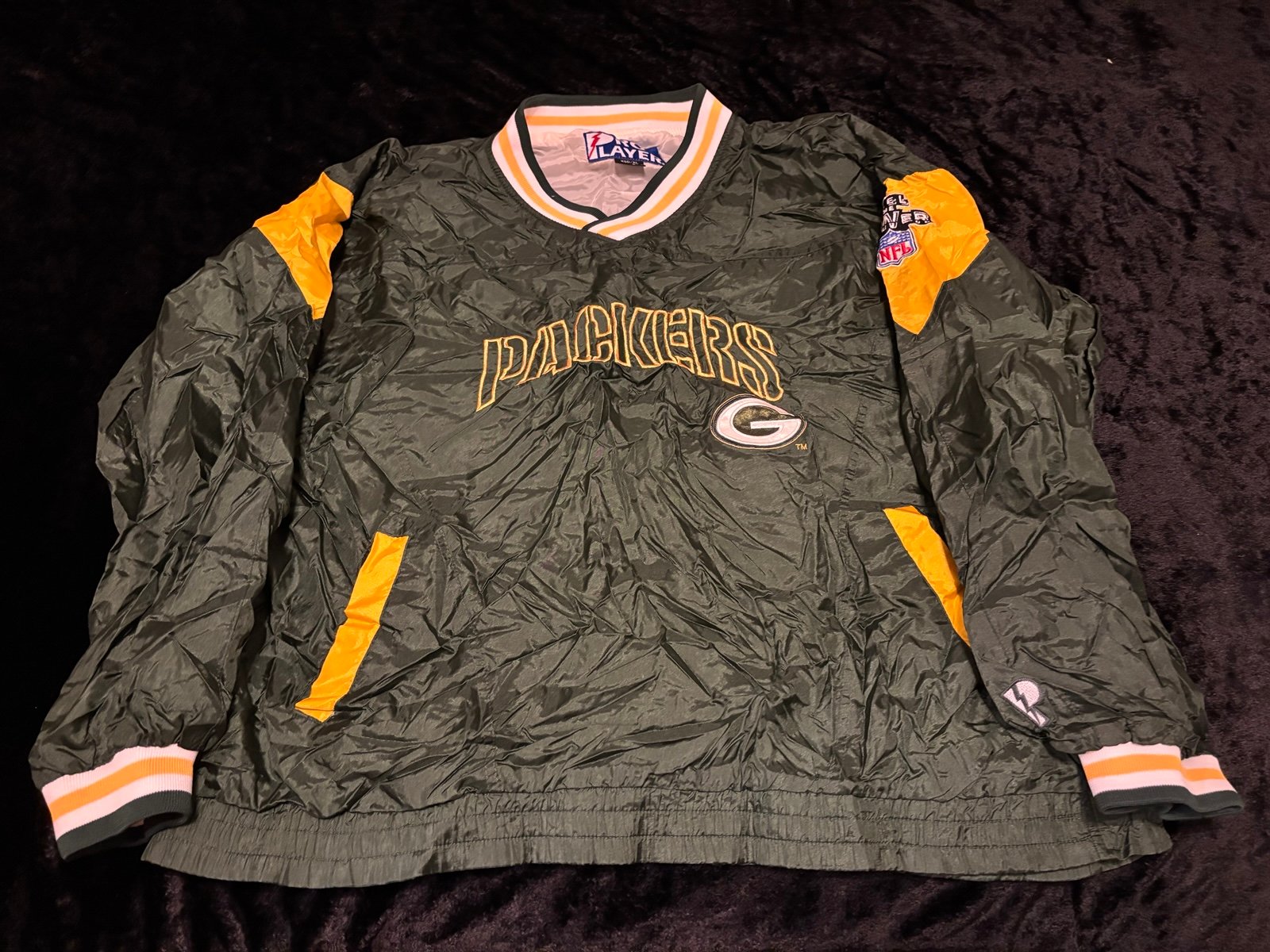 Boys XL Vintage Green Bay Packers Windbreaker Jacket
