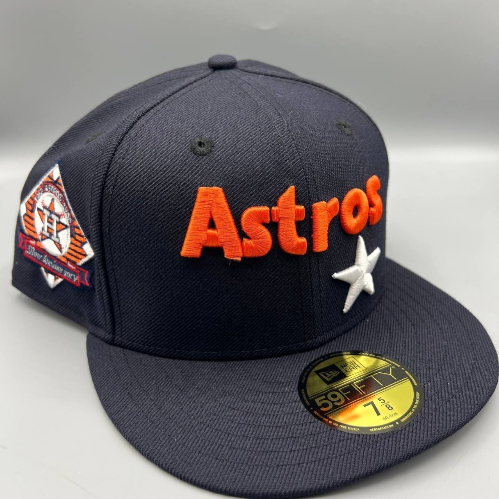 Houston Astros Hat Men 7 5/8 Black Gray 59Fifty New Era Fitted Cap