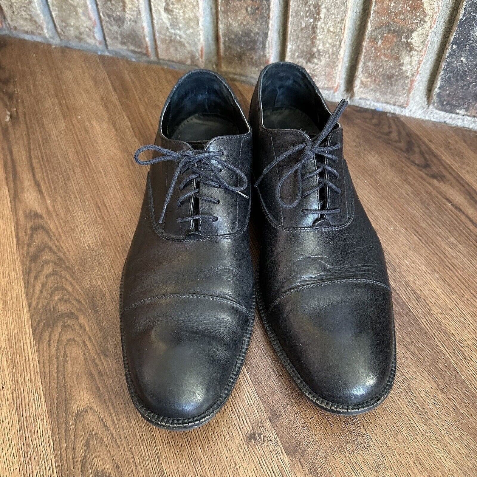 Cole Haan Williams Cap Toe Mens 11M Dress Shoes Oxford Black Leather C12202