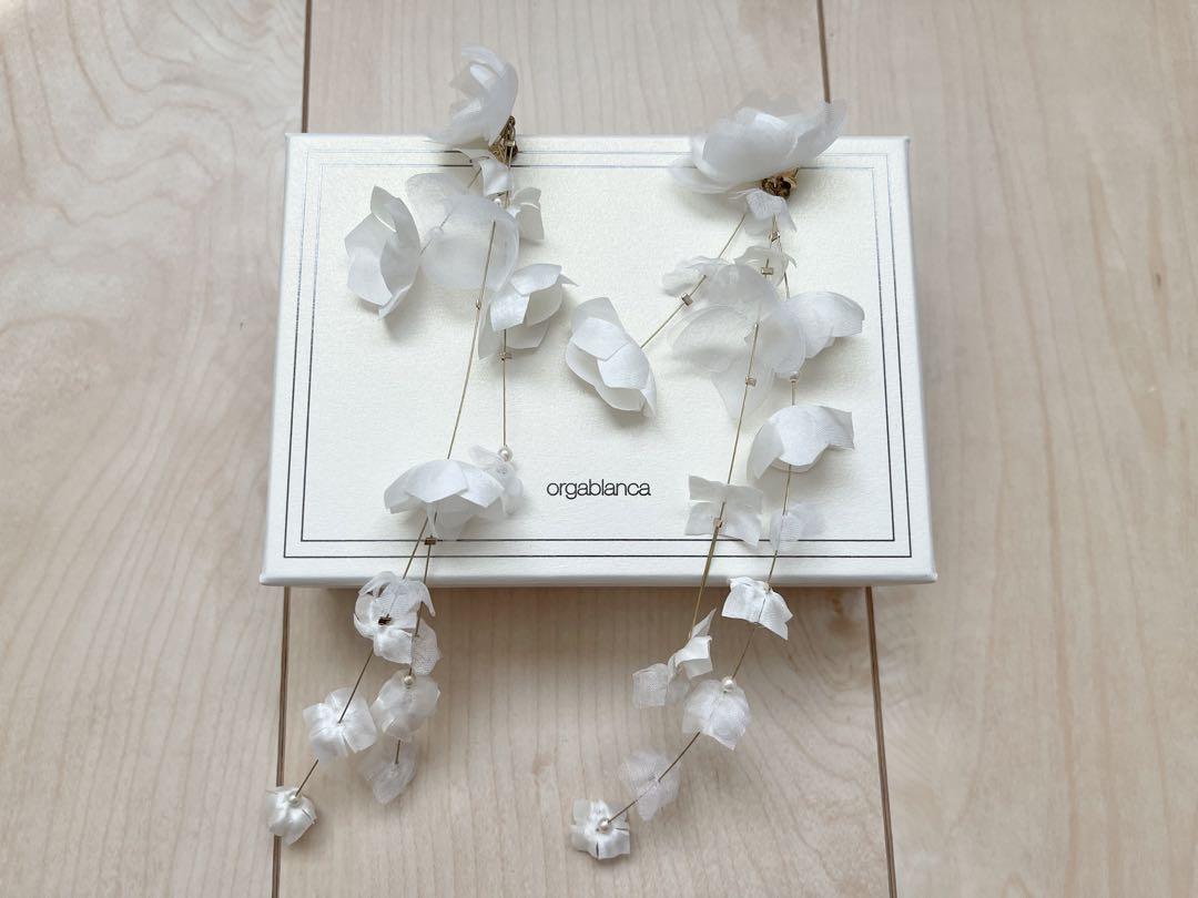 R's Wedding Bridal Flower Earrings Accessory