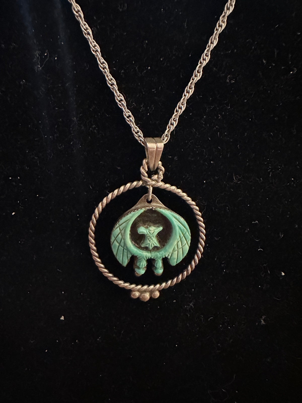 Unique Turquoise Sterling Pendant Necklace