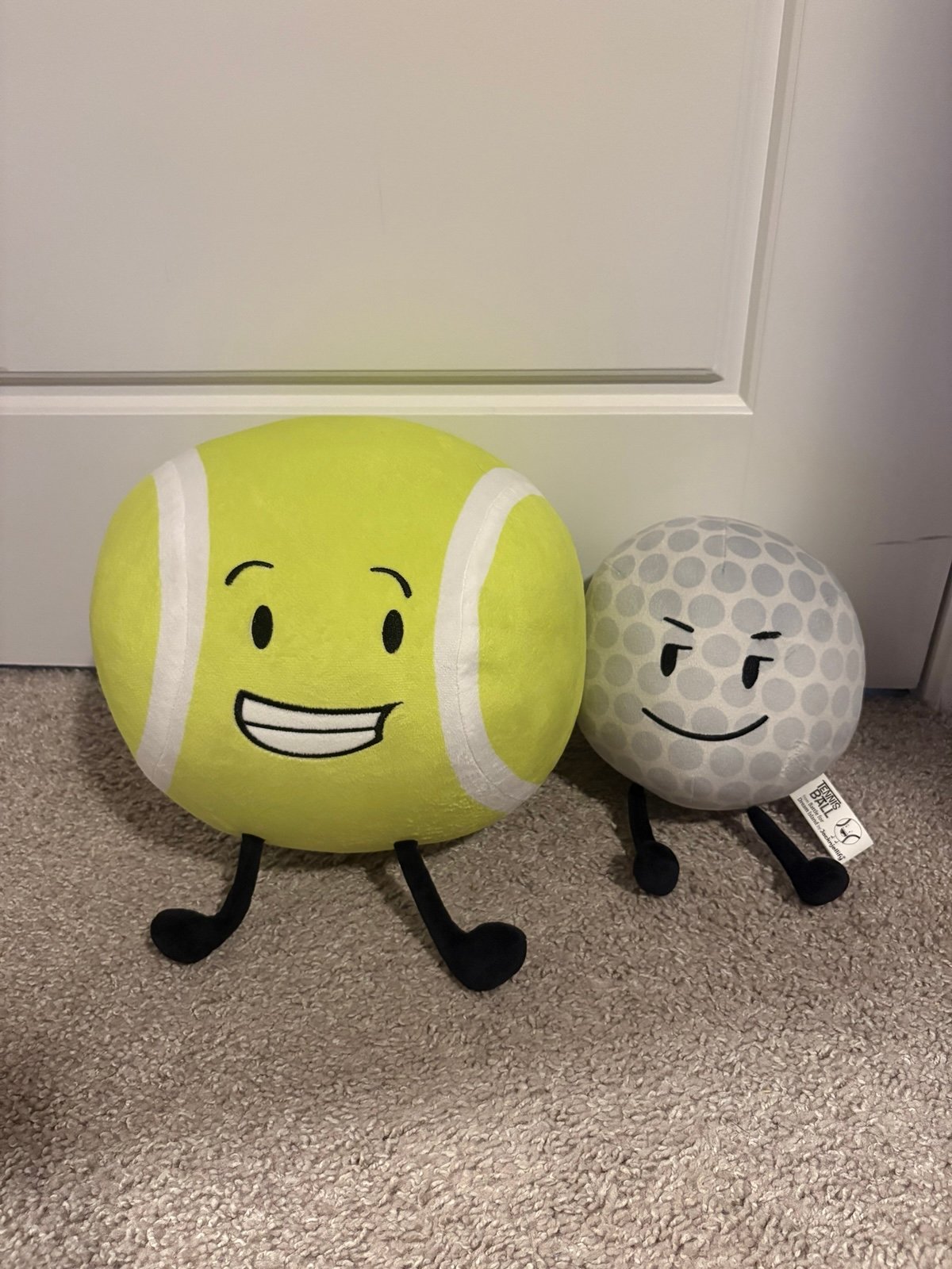BFDI Golf Ball and Tennis Ball Plush Set Matching Tag Misprint
