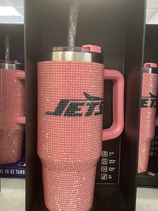 New NFL Boing Colossal Pink Jets Stainless Steel Tumbler - 40 oz