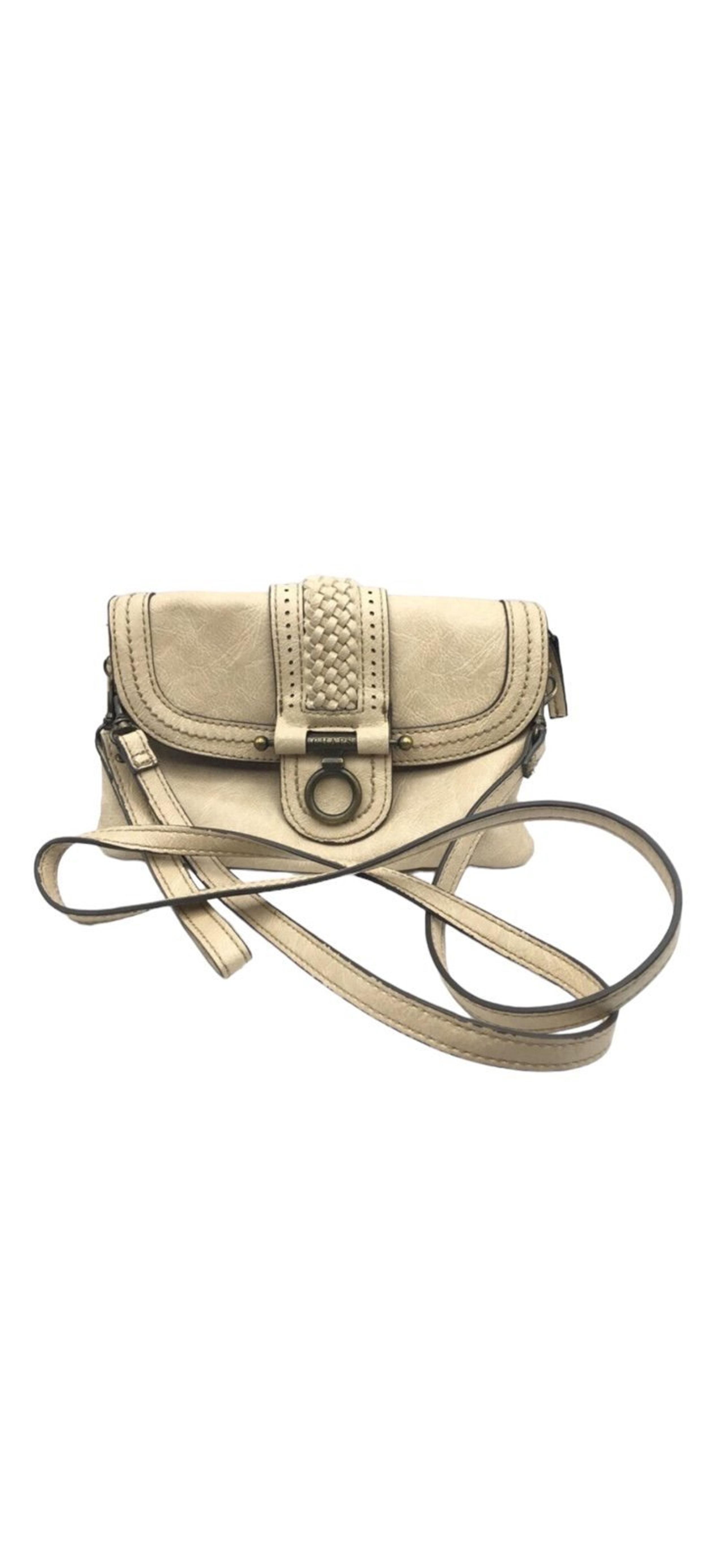 chaps Ralph Lauren Women’s Cross Body Purse Handbag Saddle Bag Beige
