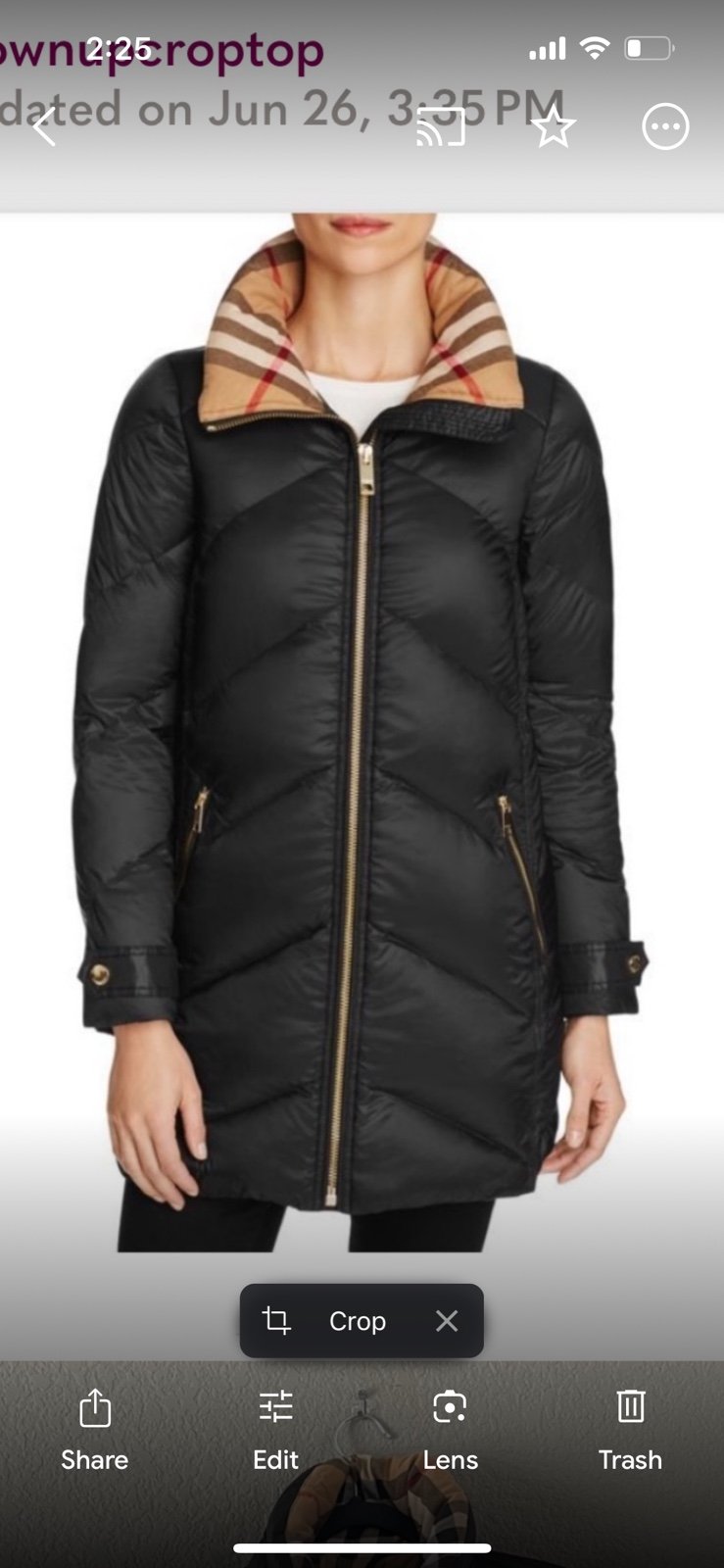 Burberry Nova check collar Coat Large