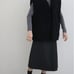 Hailee Boa Gilet - Black