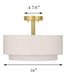 Xinbei Lighting 3 Light Semi Flush Mount Fixture Fabric Shade Gold Brass 16 Inch