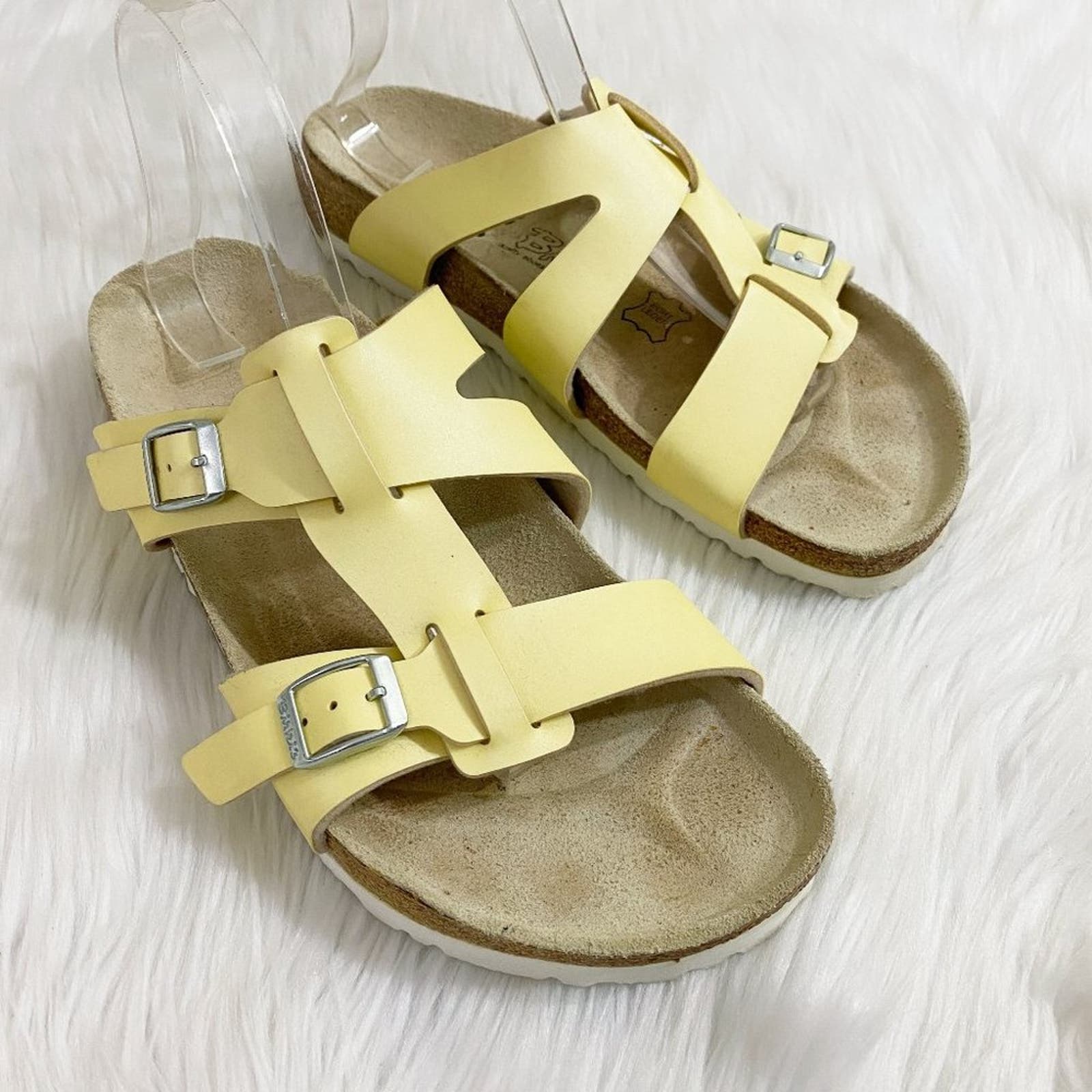 Patchwork buckle store flat sandal