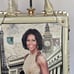 New Michelle Obama Cream Reinstone Square Purse