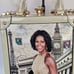 New Michelle Obama Cream Reinstone Square Purse