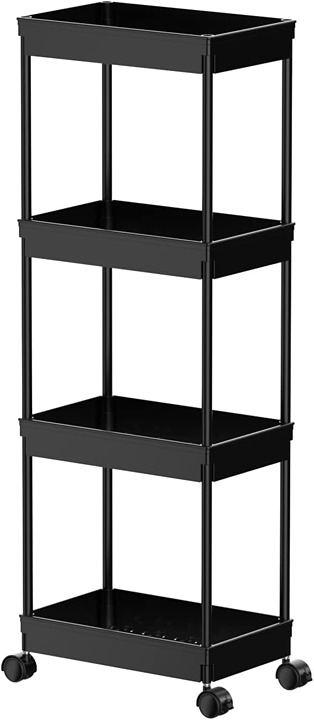 4-Tier Rolling Cart,Utility Carts with Wheels