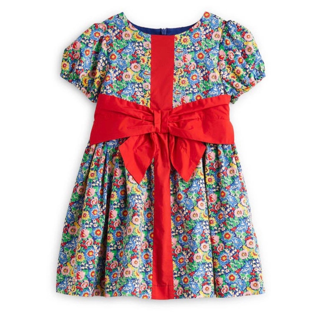 Mini Boden floral bow front dress