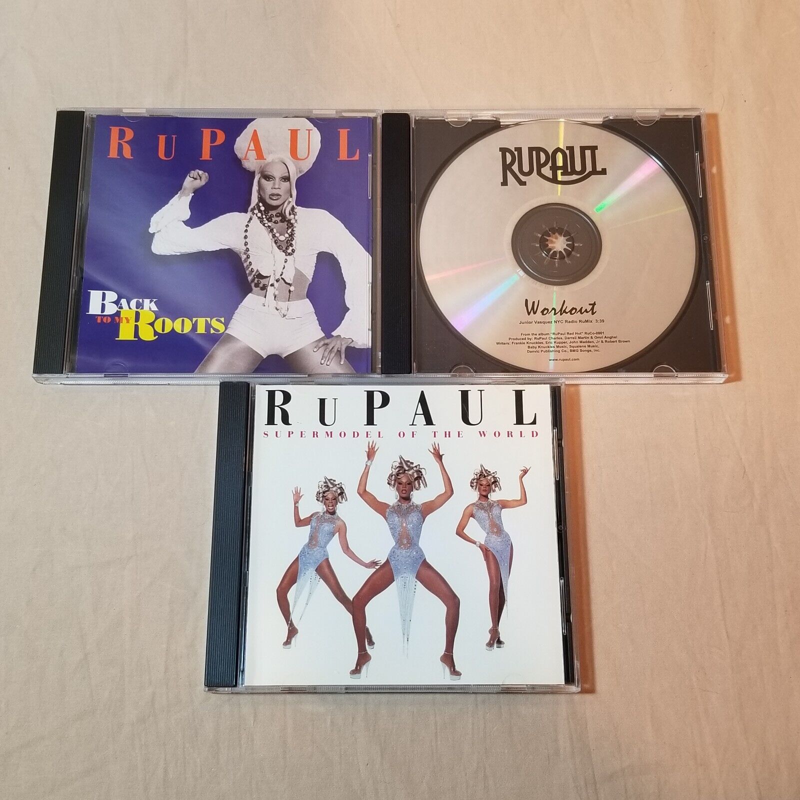 RuPaul Charles 3 CD Set Single Remix RuPaul's Drag Race Music WOW! NOT 12 Vinyl
