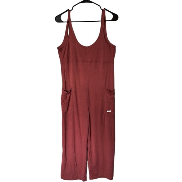 Hurley Sandy Rib Jumpsuit Romper Onesie One Piece Rust Size XS